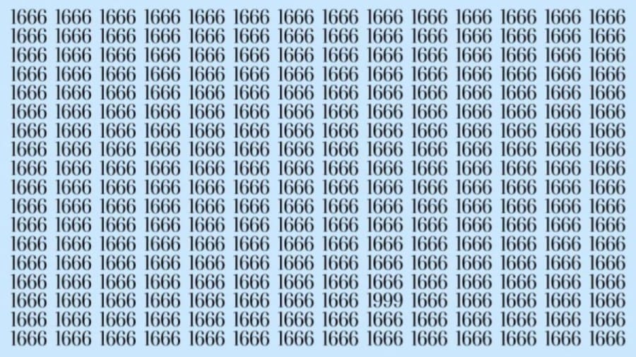 Observation Skills Test: Can you find the number 1999 among 1666 in 12 seconds?