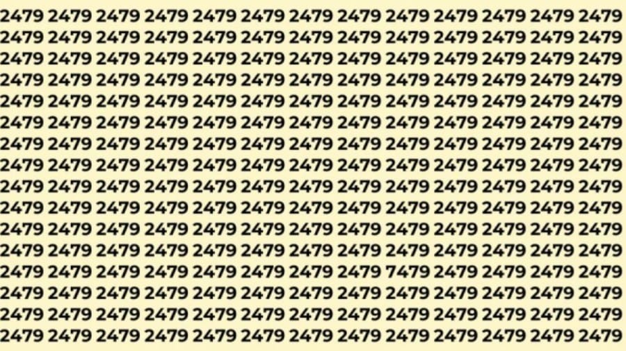 Observation Skills Test: Can you find the number 7479 among 2479 in 12 seconds?