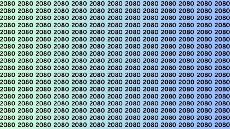 Observation Skills Test: If you Sharp Eyes find the Number 2000 among 2080 in 16 seconds?