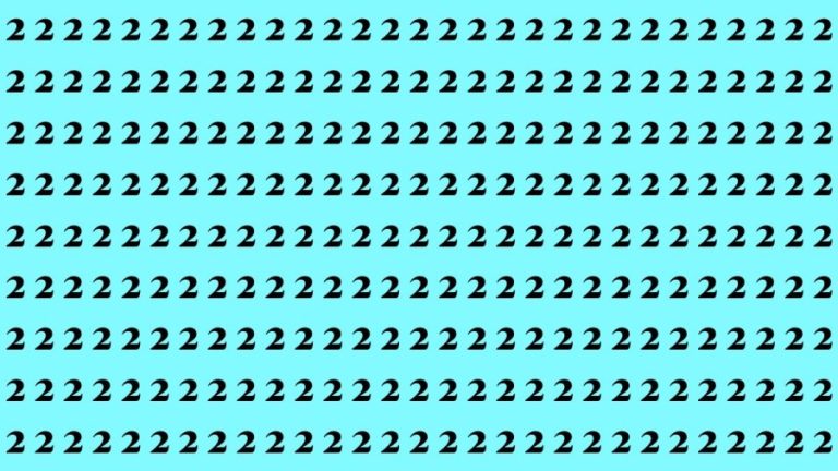 Observation Skills Test: If you have sharp eyes find 8 among the 2s within 15 Seconds