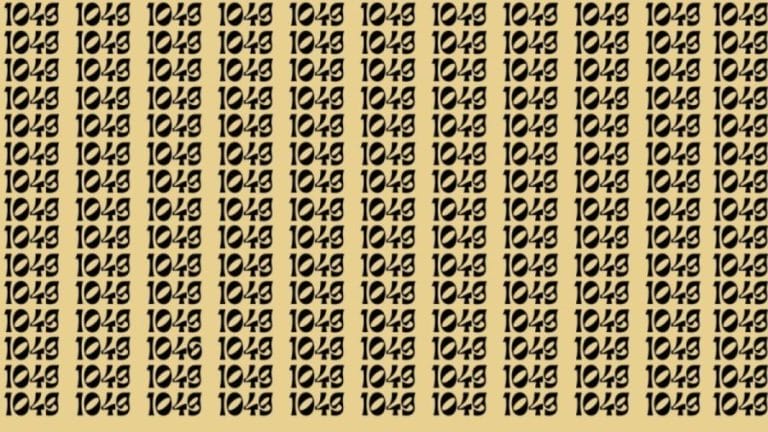 Observation Skills: Try to find the Hidden Number 1046 in 12 Seconds