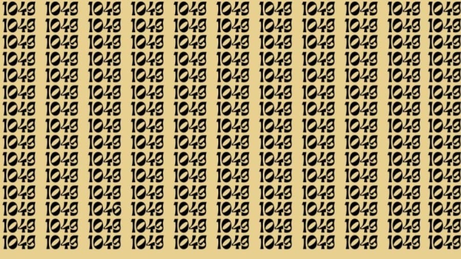 Observation Skills: Try to find the Hidden Number 1046 in 12 Seconds
