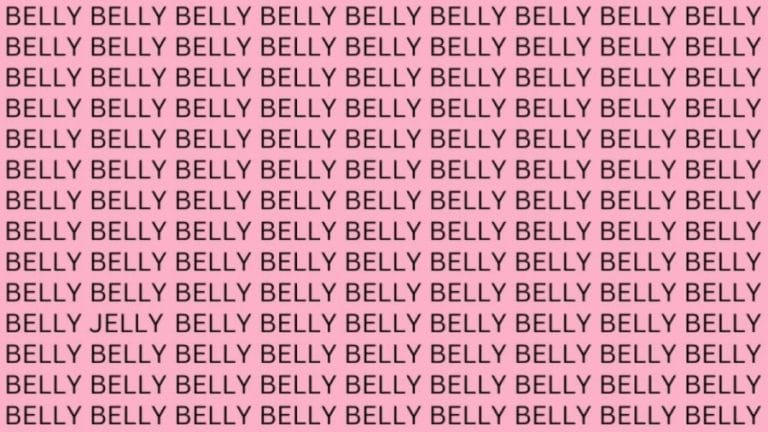 Optical Illusion: Can you find the Word Jelly in 10 Seconds?