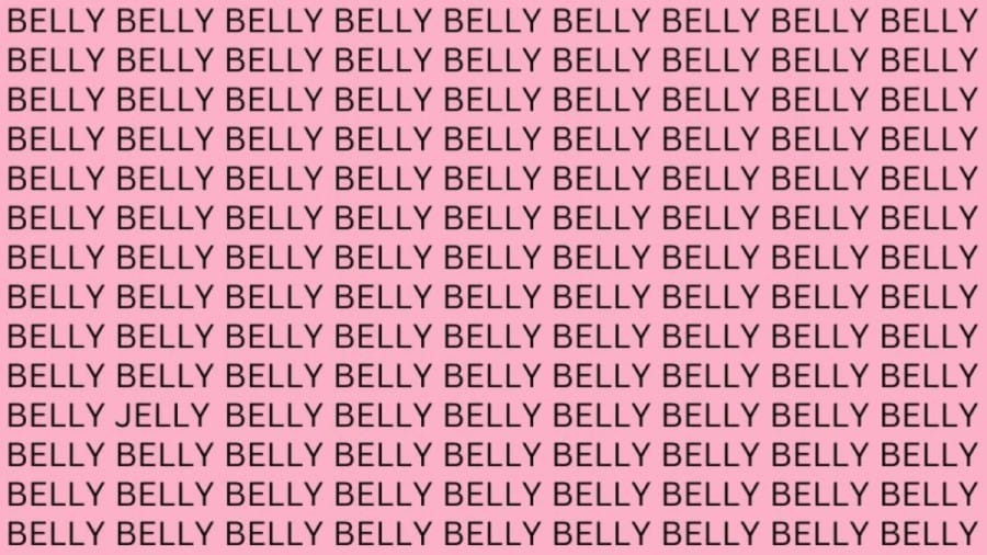 Optical Illusion: Can you find the Word Jelly in 10 Seconds?