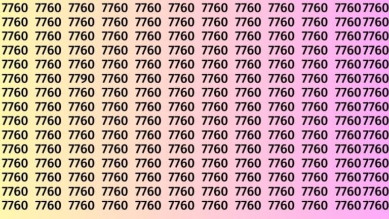 Optical Illusion: If you have Eagle Eyes find the Number 7790 in 10 Seconds