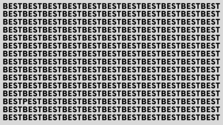 Optical Illusion Brain Test: If you have Hawk Eyes find the Word Pest among Best in 20 Secs