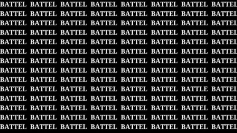 Optical Illusion: If you have Eagle Eyes find the Word Battle in 18 Secs