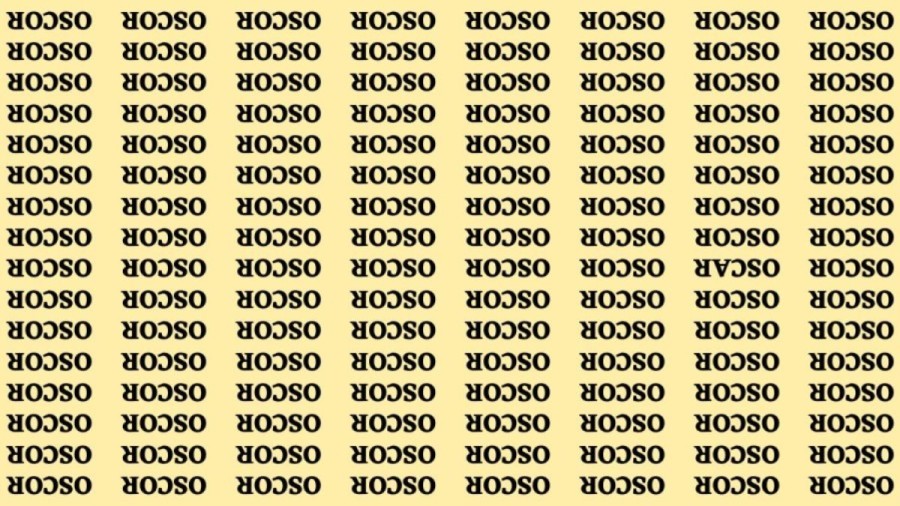 Brain Test: If you have Eagle Eyes Find the word Oscar in 15 Secs