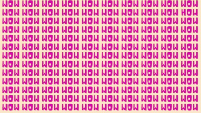 Optical Illusion: If you have Eagle Eyes Find the Word How among Wow in 17 Seconds