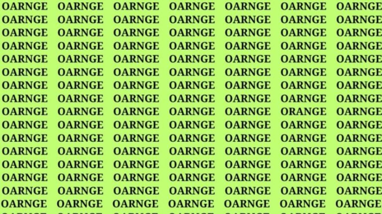 Brain Teaser: If you have Eagle Eyes Find the word Orange In 18 secs