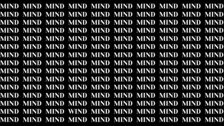 Brain Test: If you have Hawk Eyes Find the word Wind among Mind in 18 Secs