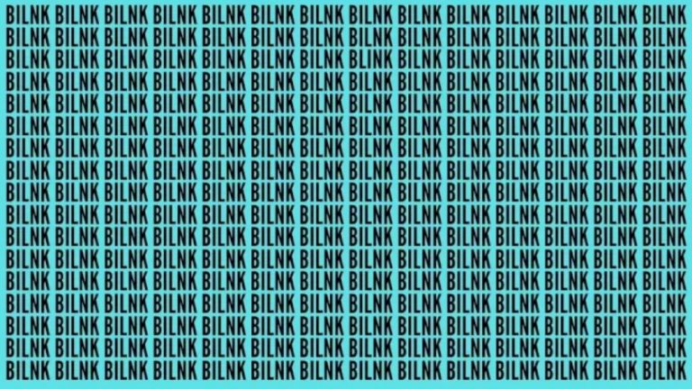 Brain Test: If you have Eagle Eyes find the word Blink in 12 secs