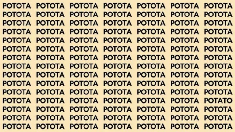 Brain Teaser: If you have Hawk Eyes find the word Potato in 13 secs