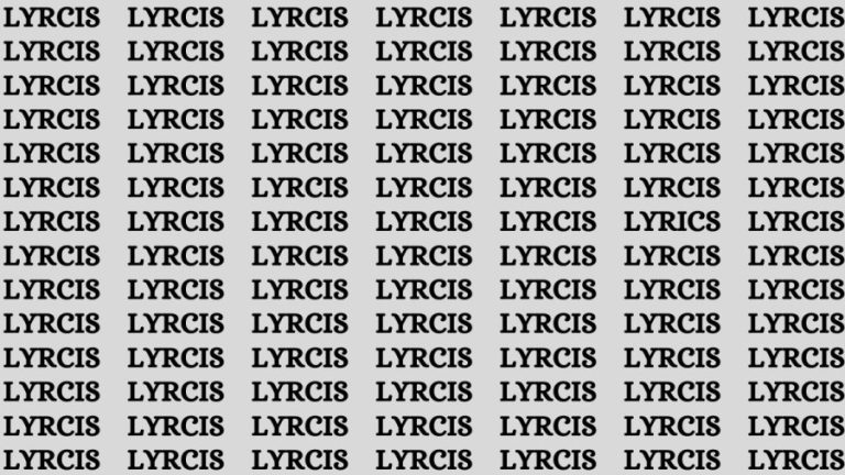 Brain Teaser: If you have Sharp Eyes Find the Word Lyrics in 15 Secs