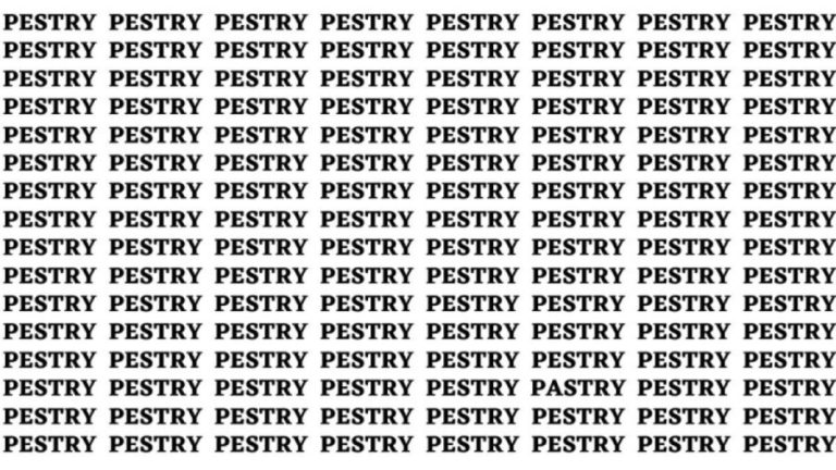 Brain Teaser: If you have Eagle Eyes Find the Word Pastry in 13 Secs