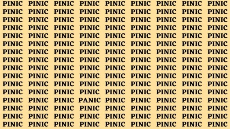 Brain Teaser: If you have Eagle Eyes Find the word Panic In 18 Secs