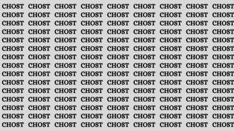 Brain Test: If you have Hawk Eyes Find the word Ghost in 18 Secs