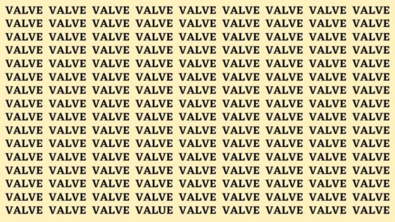 Brain Teaser: If you have Eagle Eyes Find the word Value in 13 Secs