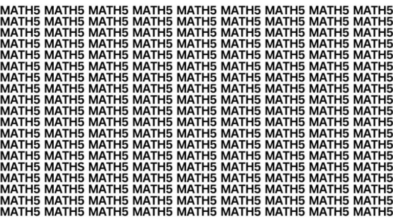 Brain Teaser: If you have Hawk Eyes find the word Maths in 15 secs