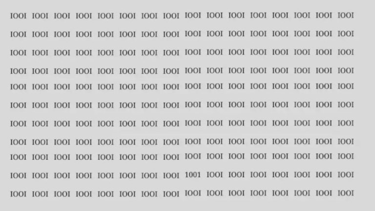 Optical Illusion Eye Test: If You Have Hawk Eyes Find the Number 1001 Among lOOl In 18 Secs