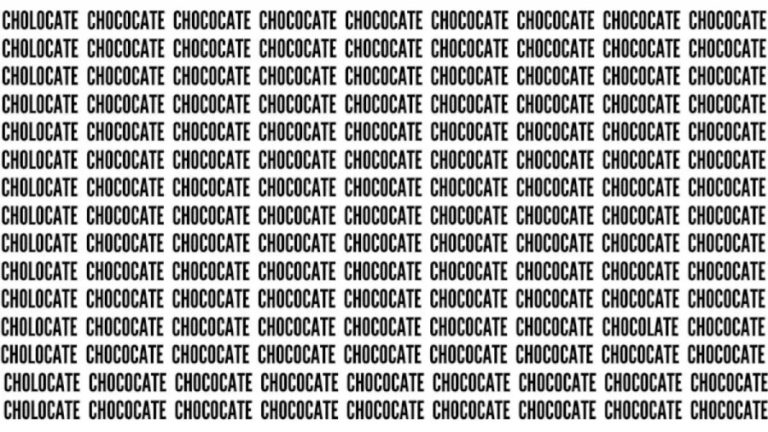 Brain Test: If you have Hawk Eyes find the word Chocolate in 15 secs