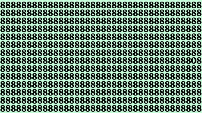 Optical Illusion Brain Test: If You Have Eagle Eyes Find 0 among the 8s within 20 Seconds?