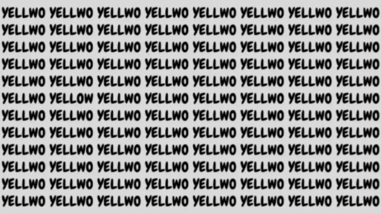 Optical Illusion: If you have Eagle Eyes find the Word Yellow in 10 Secs