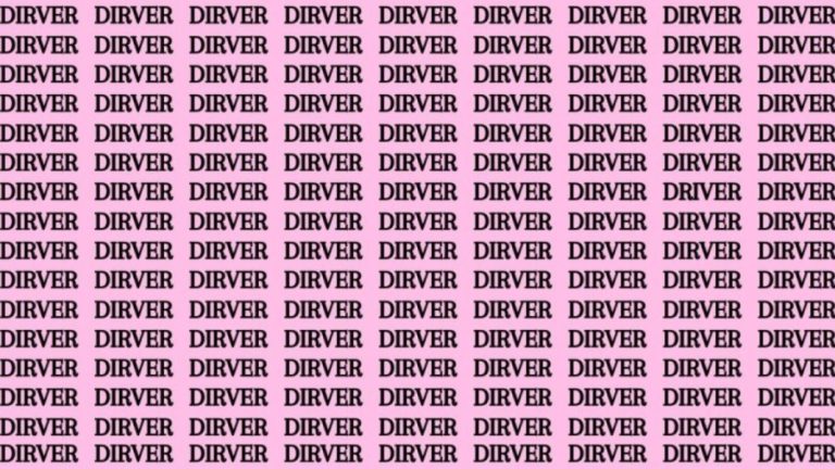 Brain Teaser: If you have Sharp Eyes find the word Driver in 15 secs