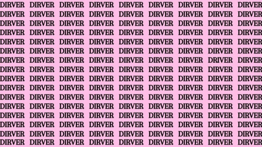 Brain Teaser: If you have Sharp Eyes find the word Driver in 15 secs