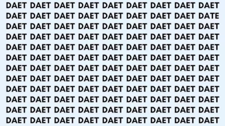 Brain Teaser: If you have Hawk Eyes find the word Date in 15 secs