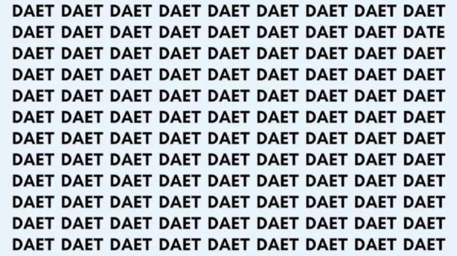 Brain Teaser: If you have Hawk Eyes find the word Date in 15 secs