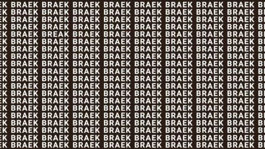 Brain Teaser: If you have Hawk Eyes find the word Break in 15 secs