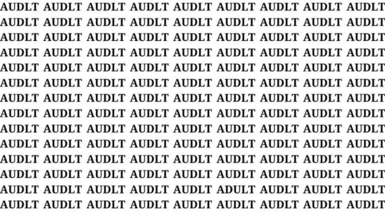 Brain Teaser: If you have Hawk Eyes find the word Adult in 15 secs