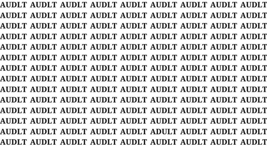 Brain Teaser: If you have Hawk Eyes find the word Adult in 15 secs