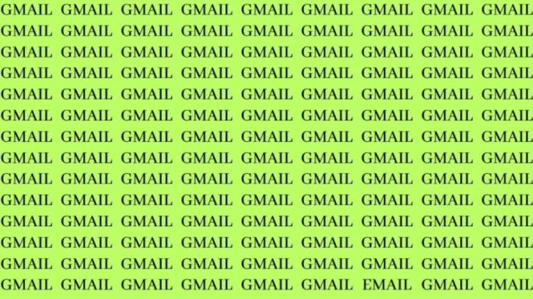 Brain Teaser: If You Have Hawk Eyes Find The Word Email In 15 Secs