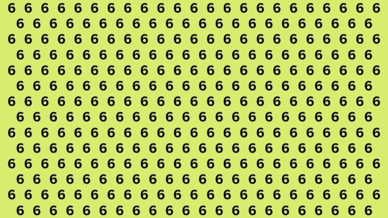 Optical Illusion Brain Test: If you have Eagle Eyes find 0 among the 6s within 25 Seconds