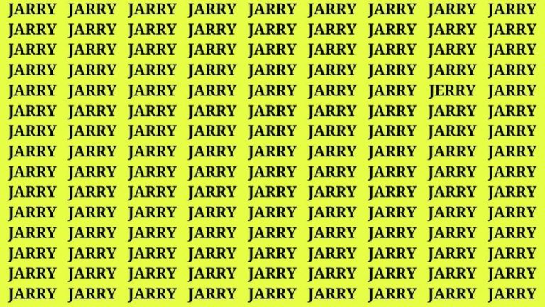 Brain Teaser: If you have Eagle Eyes find the word Jerry in 13 secs