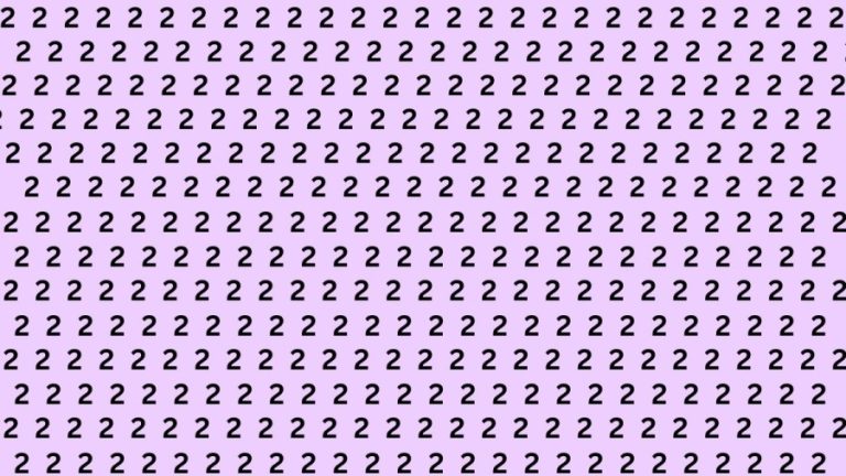 Optical Illusion Brain Test: If you have Eagle Eyes find 5 among the 2s within 20 Seconds