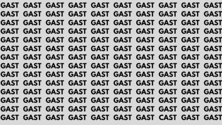 Brain Teaser: If you have Eagle Eyes find the word Cast In 13 secs