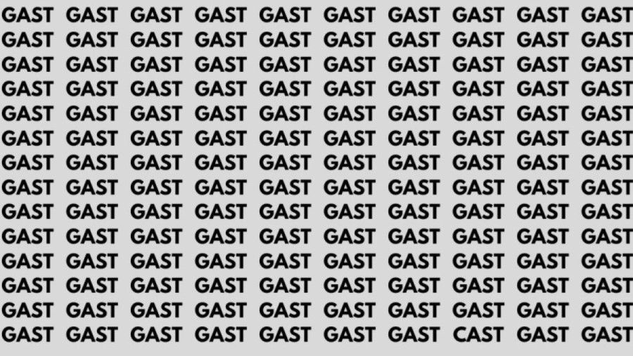 Brain Teaser: If you have Eagle Eyes find the word Cast In 13 secs