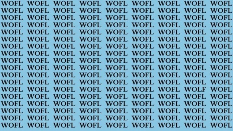 Brain Test: If You Have Eagle Eyes Find The Word Wolf In 15 Secs