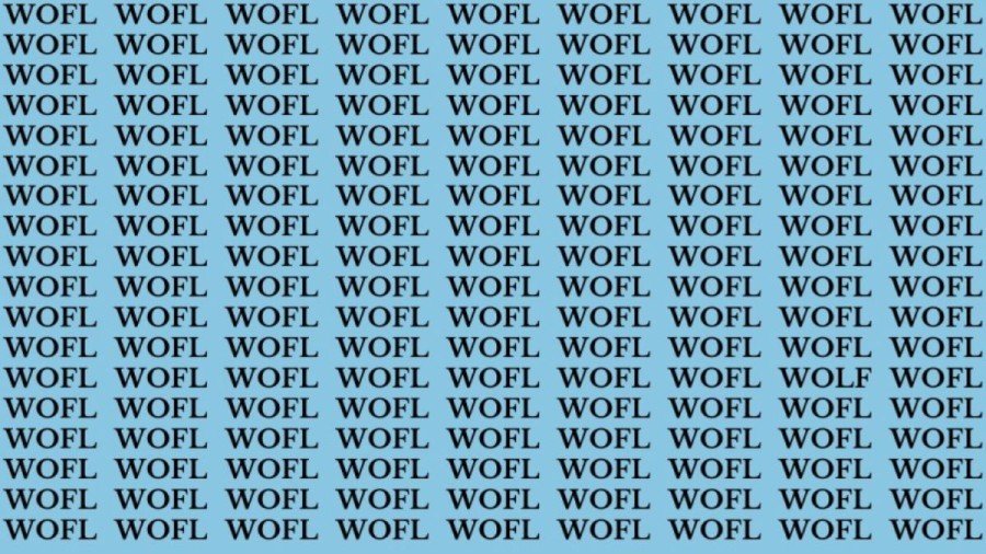 Brain Test: If You Have Eagle Eyes Find The Word Wolf In 15 Secs