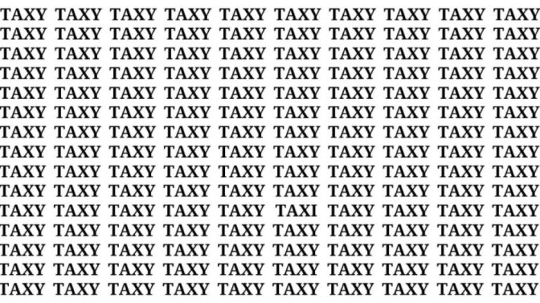 Brain Teaser: If You Have Hawk Eyes Find The Word Taxi In 15 Secs