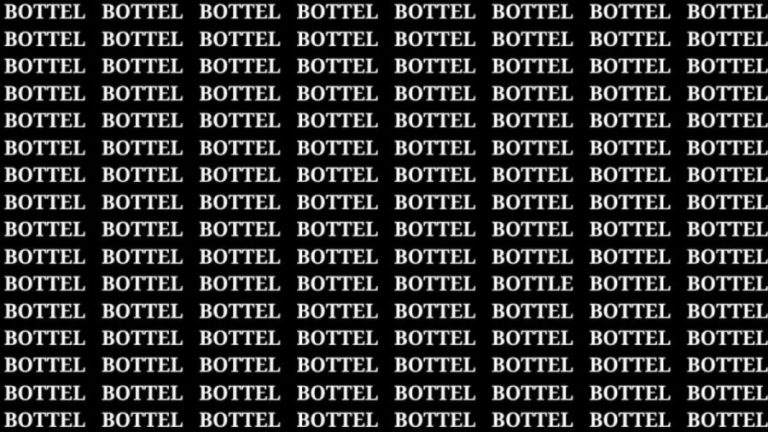 Brain Teaser: If You Have Hawk Eyes Find The Word Bottle in 18 Secs