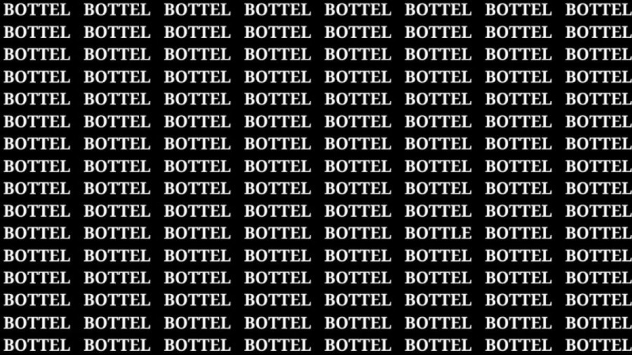 Brain Teaser: If You Have Hawk Eyes Find The Word Bottle in 18 Secs