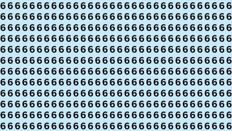 Optical Illusion Brain Test: If You Have Eagle Eyes Find 5 among the 6s within 25 Seconds?