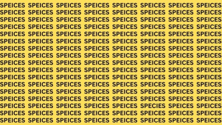 Brain Teaser: If You Have Hawk Eyes Find the Word Species in 15 Secs