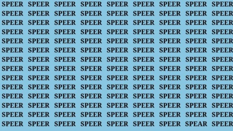 Brain Teaser: If You Have Hawk Eyes Find The Word Spear In 15 Secs