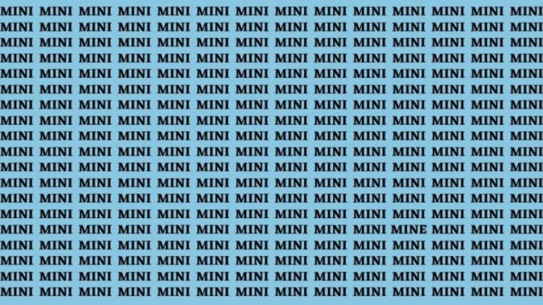 Brain Teaser: If You Have Eagle Eyes Find The Word Mine in 18 Secs