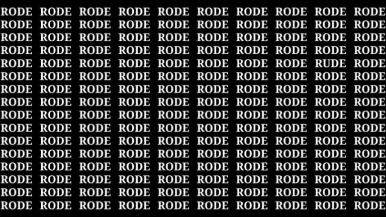 Brain Test: If You Have Eagle Eyes Find The Word Rude in 15 Secs